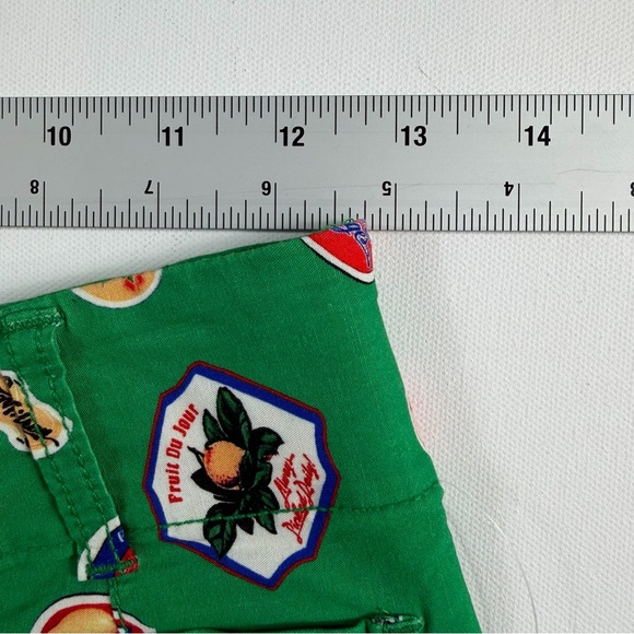 Anthropologie Maeve Colette Fruit Print Cropped Wide Leg Pants Green Size 28 NWT - Picture 11 of 15